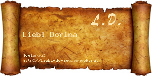 Liebl Dorina névjegykártya